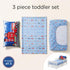 3-Piece Set Set EVERYDAY KIDS Toddler Fitted Sheet, Flat Sheet and Pillowcase - Police, Fire and Rescue - Soft