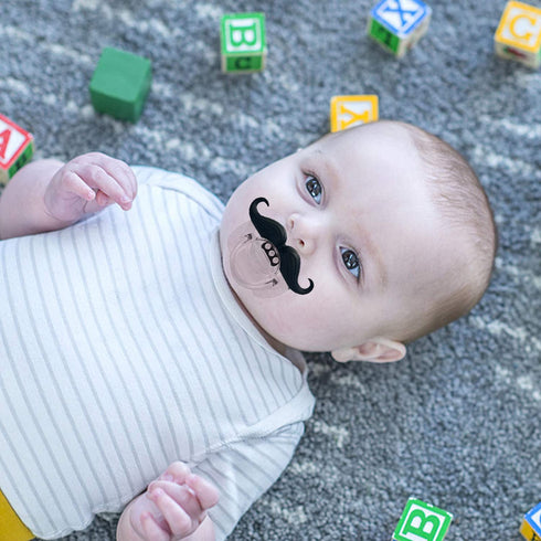 Zhovee 3pcs 0-36 Mustache Pacifier, Gentleman Mustache Baby Pacifier, Pacifier Months, Gift Pacifiers for Boys