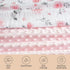 david's kids Muslin Baby Blanket for Girls, Soft Lightweight with Muslin Cotton Front, 40x50 Inches, Floral
