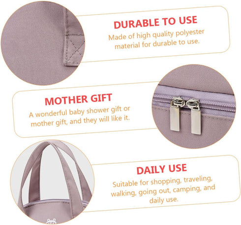 MUELODSIC Insulated Breast Milk Storage Bag Bottle Organizer Portable Polyester Bottle Bag with Handle for Travel
