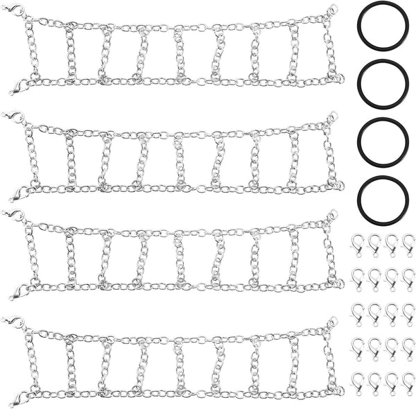 INJORA 55-65mm 1.0" Snow Chain Tires for TRX4M, SCX24, FCX24 1/18, 1/24 RC Crawler Upgrade