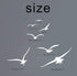 Flying Birds Wall Decals, Vinyl Stickers for Kids Room, Nursery, Office, Bedroom, Living Room - Modern Decor Y20 (White)