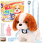 Tagitary Plush Toys Puppy Electronic Toy - Walking and Barking Dogs Interactive Dog Toy for Kids with Leash
