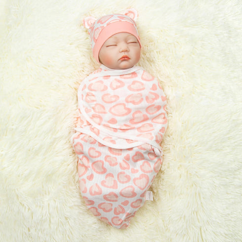 17-22 Inch Reborn Baby Doll Clothes Reborn Doll Clothes Accessories for Baby Doll Clothing (Purple & Pink Blanket )