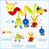 Car Seat & Stroller Toy_Infant Toys Baby Sensory Interaction Cartoon Toys with Ringing Bells_Hanging or Wrapping Around