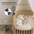 4000mAh 25H 360 4 Portable Stroller Fan, Rechargeable Clip on Baby Fan Battery Life, Head Detachable Rotate Mini Fans