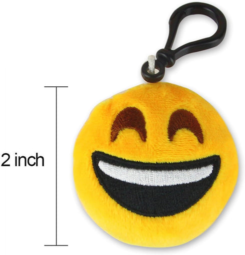 80 Pack 2" Set 80 Dreampark Mini Emoticon Keychain Plush, Party Favors for Kids, Valentine's Day Gifts/ Birthday Party