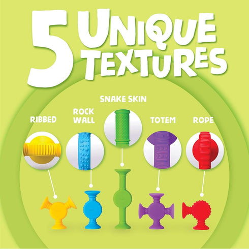BUNMO Suction Bath Toys 44 Pack - Connect, Build, Create, No Mold Bath Toy for Fine Motor Skills and Sensory Play