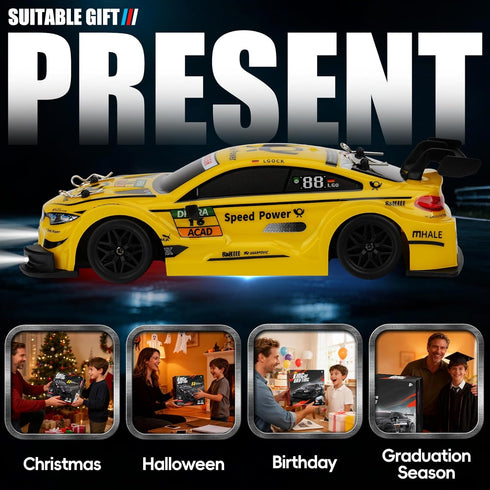 IOMDRWU 1:24 2.4GHz 4WD 30km/h RC Drift Car, Scale Remote Control Drift Cars, Drifting Cars, High-Speed RC Race Car