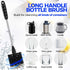 5-Piece Set 14" 3 Holikme Bottle Brush Cleaner - Stainless Steel Handle, Straw Brushes, Cleans Water Bottles, Cups
