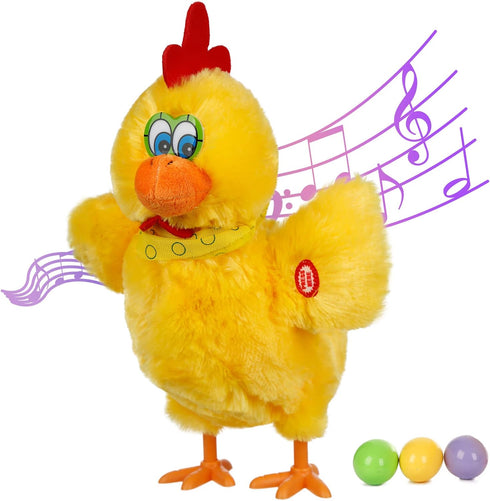 Electric Chicken Stuffed Animal Toy | Dancing Chicken Plush Toy with Sound and Music