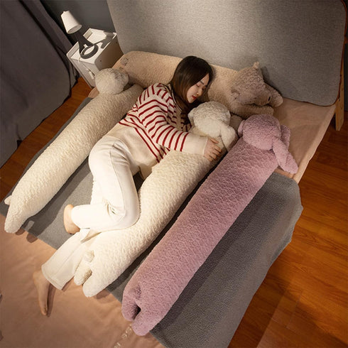 Hofun4U (White,35 inch) Rabbit Plush Pillow, Rabbit Stuffed Animal, Rabbit Plush Long Body Pillow for Kids Adults