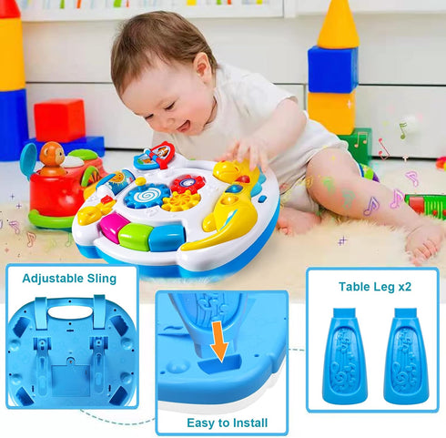JUEJIAZKIY 12-18 12 18 12 1 2 3 Music Baby Activity Center Toy Months Activity Table Baby Toys to Months Early Learning