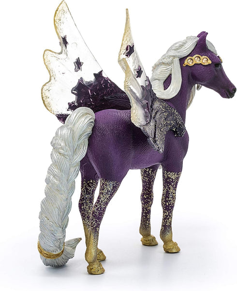 7 5+ 70579 Schleich Bayala - Star Pegasus Figurine with Starry Wings - Magical Winged Horse Toy with Glitter Body