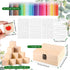 92 36 Draupnir Pcs Fun Baby Shower Games Sign Kit Babies Coloring Blocks for Baby Shower, Wooden DIY Blank Blocks