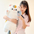 Ditucu 32 Inch Large Taiyaki Cat Plush Pillow, Cute Kitten Inside Fish 2 in 1 Stuffed Animals Toys