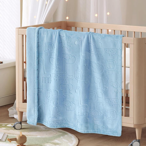 30x40 Inch, BORITAR Baby Blanket for Boys Girls Ultra Soft Fleece Warm and Lightweight Animal Blankets for Infant