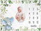 Baby Monthly Milestone Blanket Elephant, Safari Baby Photo Blanket, Gift for New Moms, 50"x40"