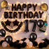 Happy Birthday Balloon Banner - 16 Inch 3D Aluminum Foil Inflatable Hanging Letter Kit for 1st Birthday Kids