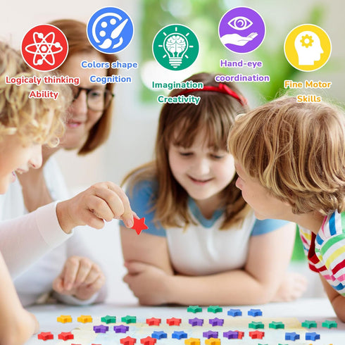 Chuangdi 500 Pcs Star Erasers Bulk Mini Erasers for Kids School Awards, Colorful Fun Erasers for Party Favors
