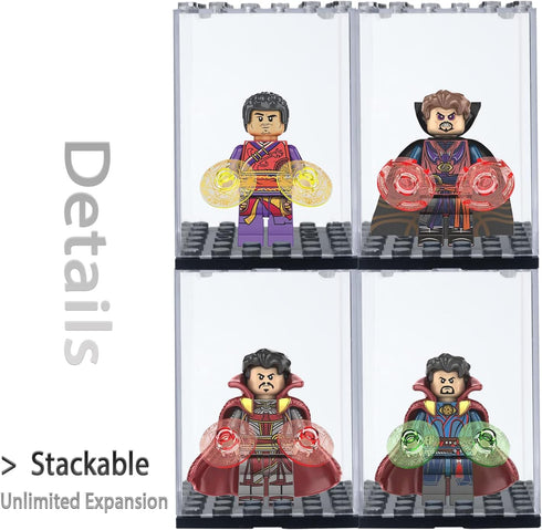 SHIYIJIA Collectibles(12PCS) Minifigures Acrylic Display Case Action Figure Building Block Display Box