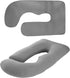 Generic Cooling Pregnancy Pillow Cover - Soft Breathable Knit Fabric U Shaped Body