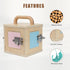 Beech Wooden Lock Box with 4 Doors | Montessori Educational Toy for Problem Solving Skills | Learning Activity Board