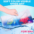 6 Pack Light Up Bath Toys & Magic Bath Book & Storage Bag for Toddler, No Hole Floating Ocean Animal with LED Flashing