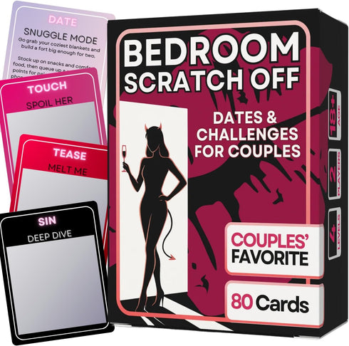 Renaco Gift Company 80 Cards Couples Games for Adults, 4 Levels Scratch Off Bedroom Card