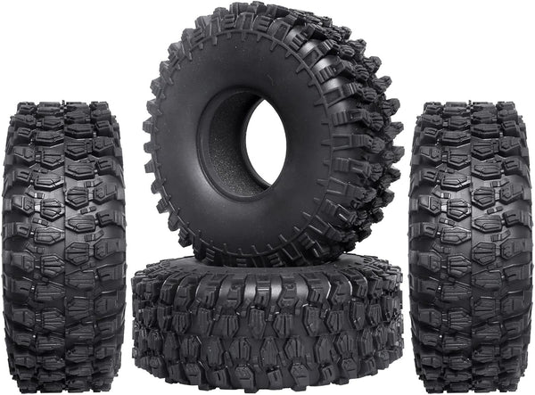 4PCS 4.7 Inch Outer Diameter RC Crawler Tires 1.9 Inch Tires for Axial SCX10 90047 SCX10 III AXI03007