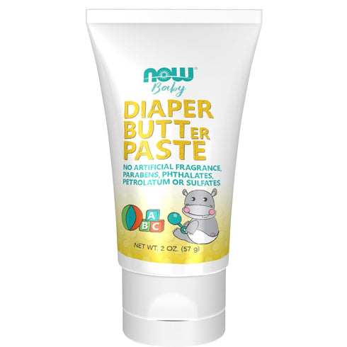 NOW Foods Baby, Diaper Butter Paste, Fragrance Free, No Artificial Fragrance, Parabens,
