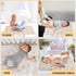 Vegan Leather Portable Changing Pad, Waterproof Compact Baby Mat, Foldable Travel Diaper Pad, Olive Branch with Strap,