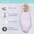 Set 3 0-3, 3-6 The Peanutshell Baby Swaddle Blankets of - Baby Girl Sleep Sack for Newborn, Newborns Sack Month