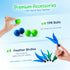 Set, U&C Planet Beach Paddle Ball Badminton Rackets, Family Game for Kids and Adults, Indoor Outdoor Game Backyard Park
