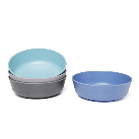 Bamboo Dinnerware Bowls for Kids - Set of 4 Eco Friendly Toddler Bowls, Non Toxic & Kid Safe Dishes for Cereal & Soup,