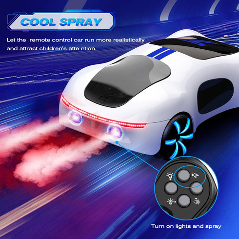 Gesture Sensing Remote Control Car, Drift RC Stunt Car with Light Spray & Sound, 2.4GHz Hobby Cars Toy for Kids, 360°