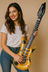 (40 Inches) 80s (3 Pack)), Zugar Land Gold Rock-n-Roll Inflatable Guitar Vinyl. Perfect Party Favor, DJ Dance Rocker
