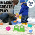 Liberty Imports 13 PCS Beach Sand Toys, Dinosaur Claw Hand Scoop Play Set with Bucket and Molds for Kids