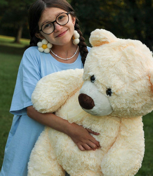 3 36 MorisMos Giant Teddy Bear Stuffed Animal ft, in Large Teddy Bear for Baby Shower Decor, Soft Big Stuffed Animal