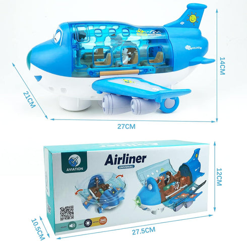 1-3-5, 4-8 Airplane Toys for Toddlers Toy Airplane for Year Old Boys Girls Birthday, Toddler Toys Bump and Go Action