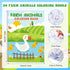 24 24 Funrous Pcs Farm Animal Coloring Books with Stacking Crayons Party Favors Holiday Activity Coloring Books Rainbow