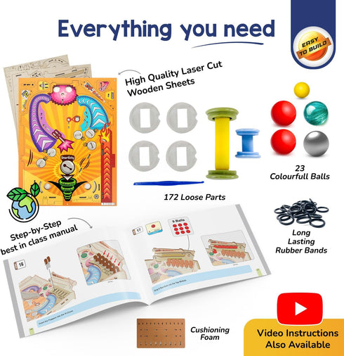 8-14 Smartivity DIY Pinball Machine for Kids Years Old | Global Award Winning Arcade Game | Build Your Own Pinball I