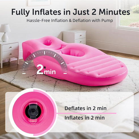 Inflatable Pregnancy Pillow, Full Body Pregnancy Mattress with Hole for Belly Chest/Head, Pregnancy Pillows for Prone