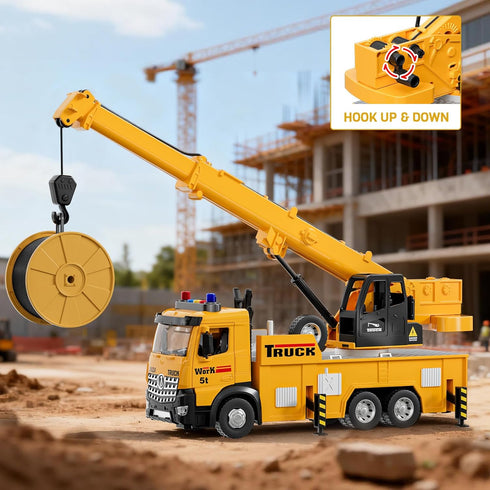 3-5 4-7 Mobile Crane Tow Truck Toy for Logging Farm Port Shipyard Building Bridge Construction Vehicles Engine Machine