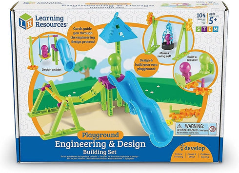 Learning Resources 104 Pieces Playground Engineering & Design STEM Set for Kids Ages 5+