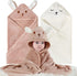 Baby Bath Towel with Hooded, 2 Pack Absorbent Soft Hooded Towel for Newborns, Unisex 31.5x31.5 in Bath Towel Set
