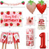 Gertaryo 1st Berry Baby Girl Birthday Decor, Strawberry First Birthday Decorations for Girls with Balloon Arch, Party