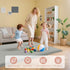 PapaMama Floor,1.3" 50"50" Tummy Baby Play Mat for Thick Elasti-Foam Playpen Mat for Time,Water Repellent Soft Coral