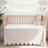Scallop Edge Crib Skirt Ivory, 100% Egyptian Cotton 400 Thread Count Crib