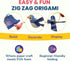6-10 20 DIY Zig Zag Origami - Beginner Origami & EVA Foam & Paper Craft Kit for Kids Yrs - Boys & Girls Build Hanging